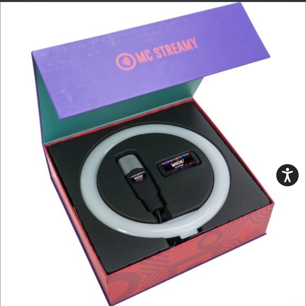 MC Streamy Ring Light & Microphone Streaming Game Combo - NIB